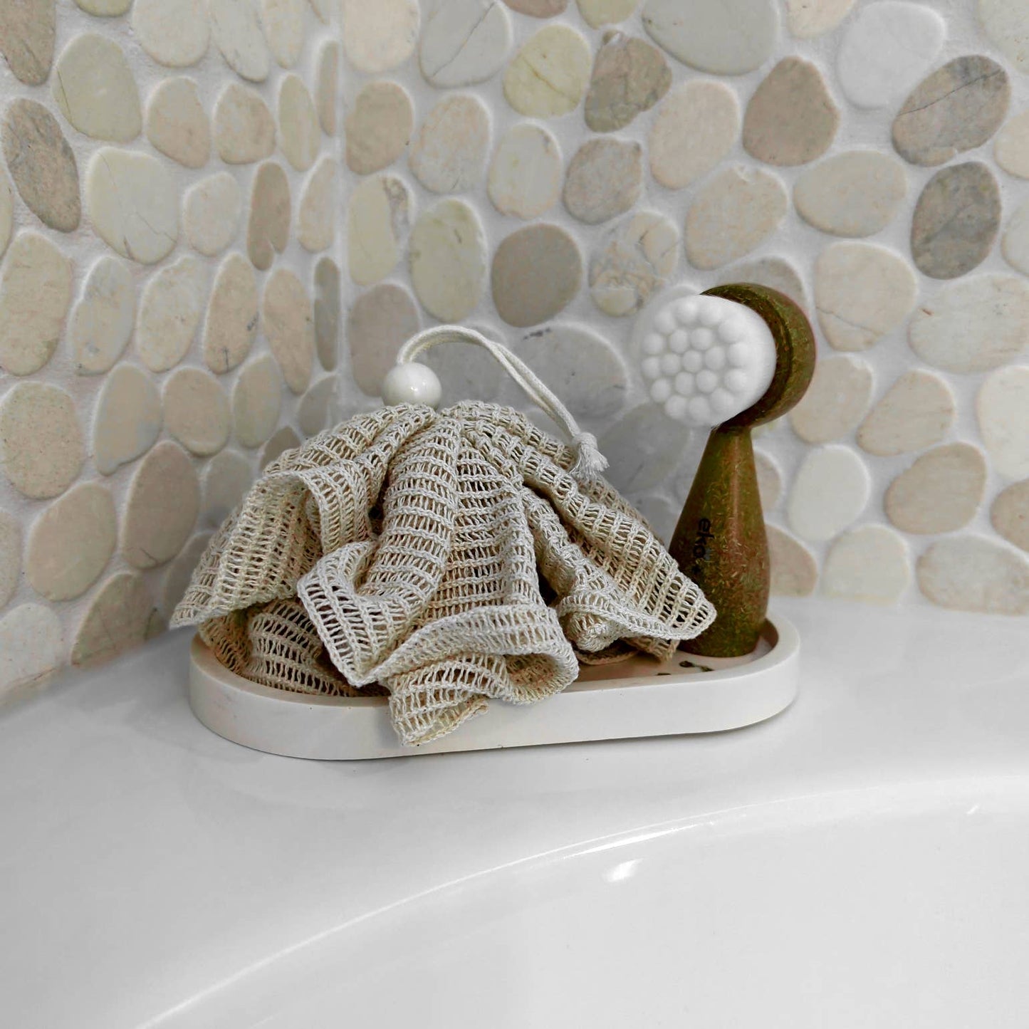 Ramie Mesh Bath Pouf