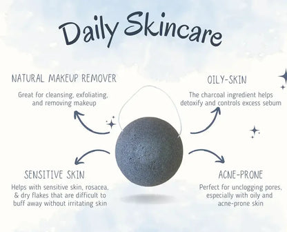 Konjac Facial Sponge - Charcoal